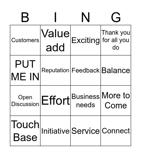 TCC Bingo Card