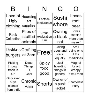 Felix bingo  Bingo Card