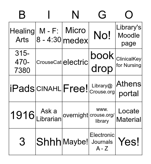 Bingo Card