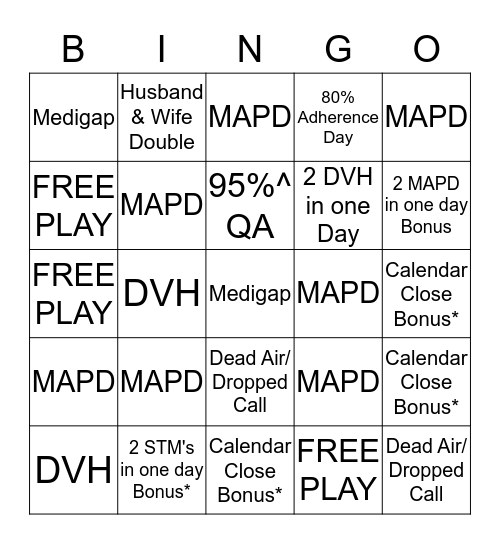 Priority Health Bingo Loco Bingo Card