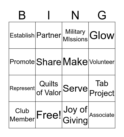 Homemaker Bingo Card