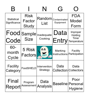 Standard 9 Bingo Card