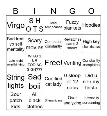 How similar are you to Sami Bingo Card
