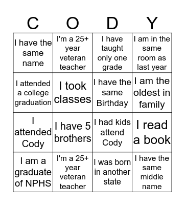Bingo Card