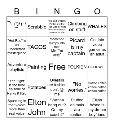 MORGAN'S Bingo Card