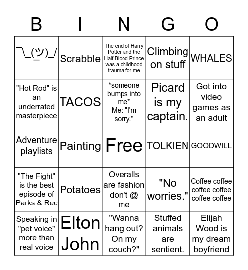 MORGAN'S Bingo Card