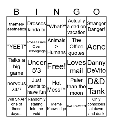 Abby Bingo Card