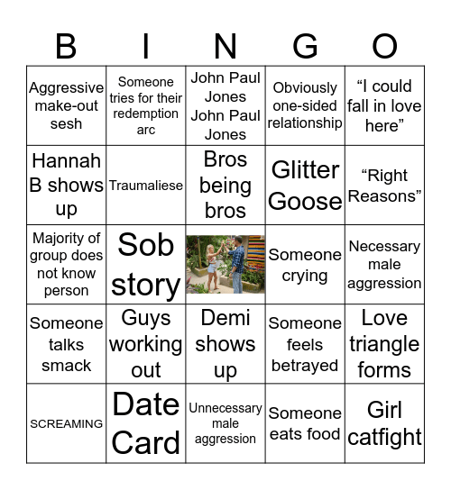 Paradise Bingo Card