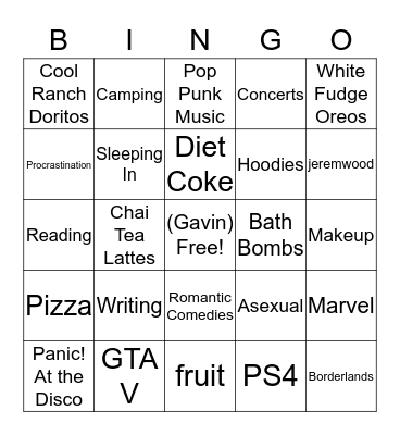 Cherry Bingo Card