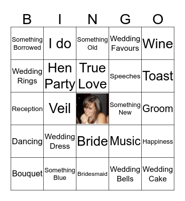 Jenni's Hen Party  Bingo Card