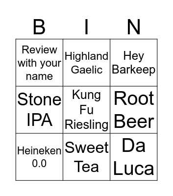 Bingo Card