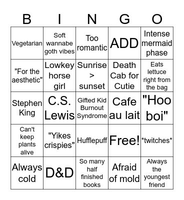 LEAH Bingo Card