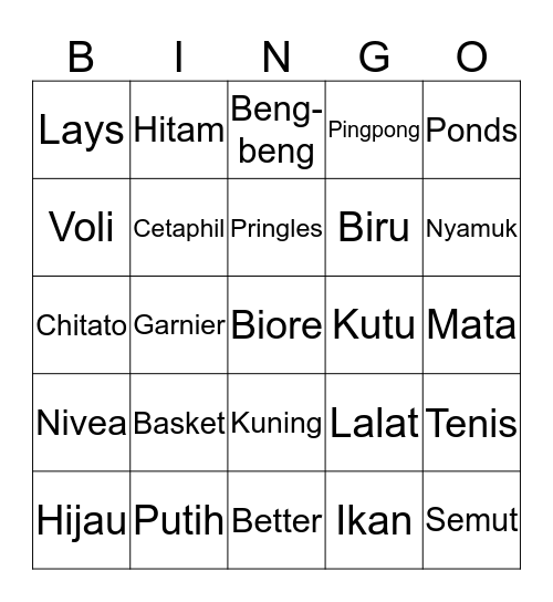 Punya Oaklee Bingo Card