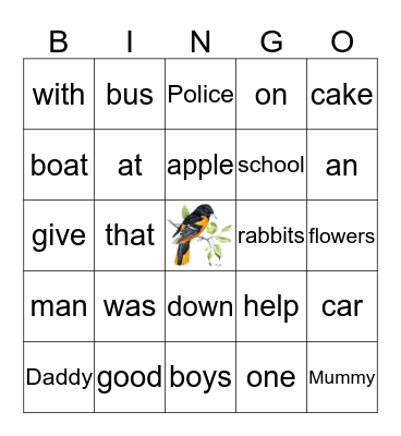 Peter and Jane --Things we like Bingo Card