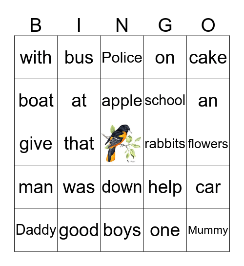 Peter and Jane --Things we like Bingo Card