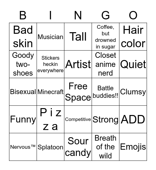 Razz Bingo Card