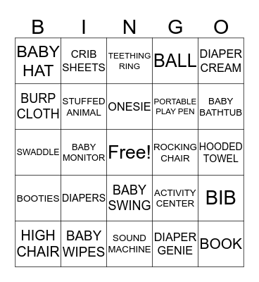 BABY BINGO Card