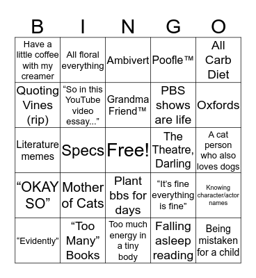 Anna Bingo Card