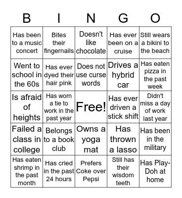 Round #3 Bingo Card