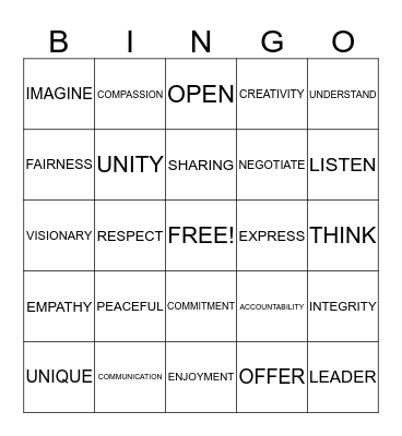 "Changing Solomons Culture" Bingo Card