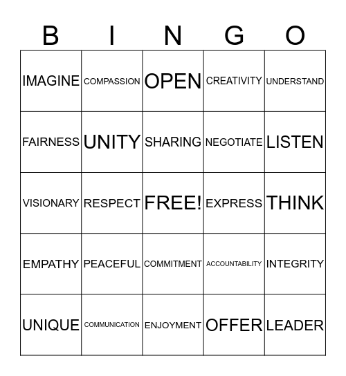 "Changing Solomons Culture" Bingo Card