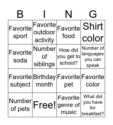 Find Someone Who... Bingo Card