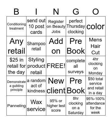 Pot of Gold PT RH Bingo Card