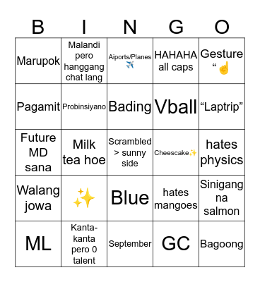Bingo Card