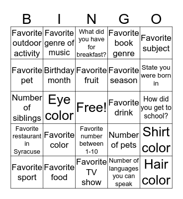 Find Someone Who... Bingo Card