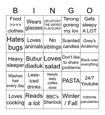 How similar are you to Lucian Bingo Card