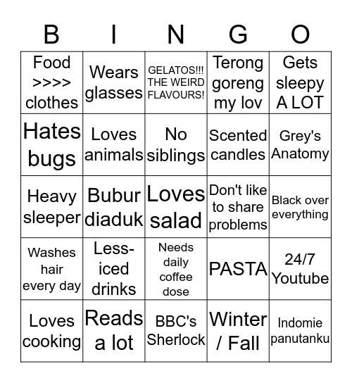 How similar are you to Lucian Bingo Card