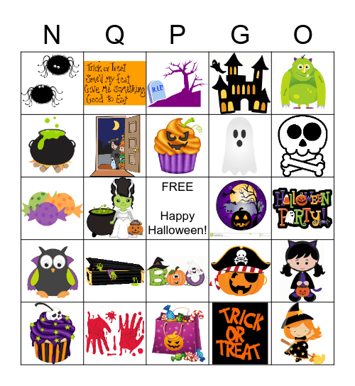 NQP Halloween Bingo Card
