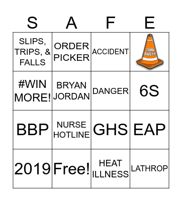 SAFETY BINGO Card