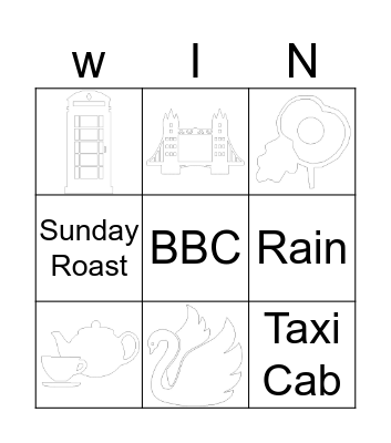 Great British Play Off! Bingo Card