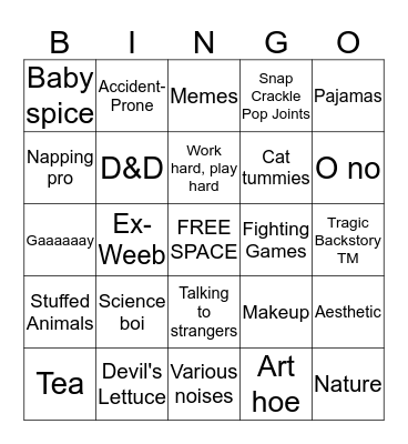 How similar are you to Renee? Bingo Card