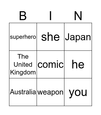 SUPER BINGO Card