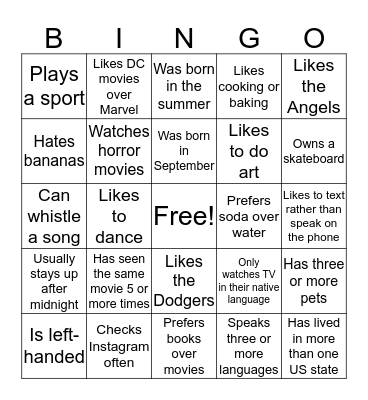 Integrated Math 2 Bingo Card