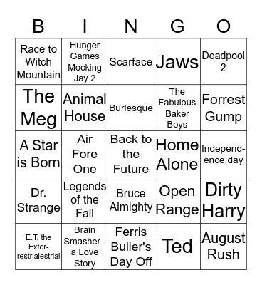 KC'S VIDEO BINGO Card