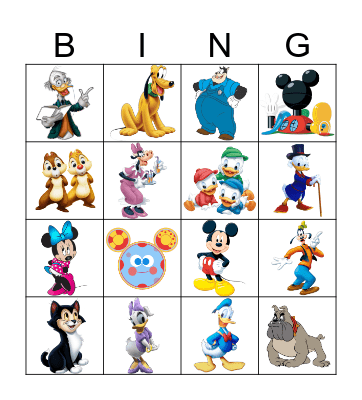 Disney Bingo Card