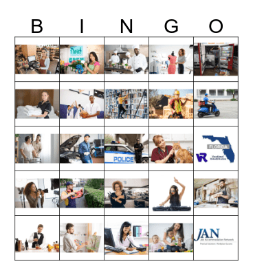 Career Search Bingo Card