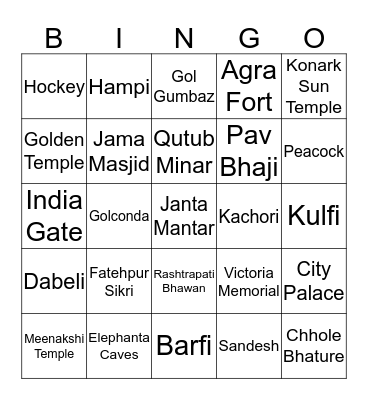 Independence Day Bingo Card