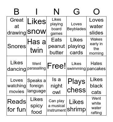 Beckerman BINGO Card