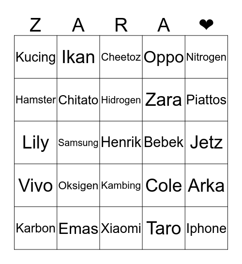 THEHOUSTELS Bingo Card