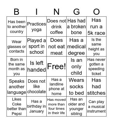Denise's Bingo Card