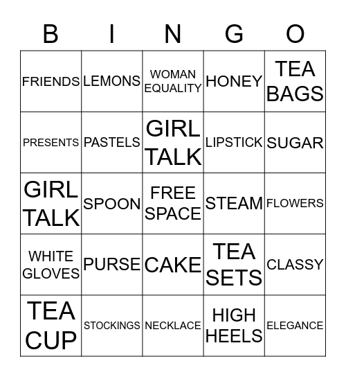 TEAM 205 Bingo Card