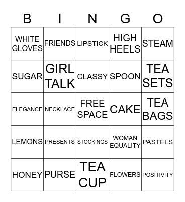 TEAM 105 Bingo Card