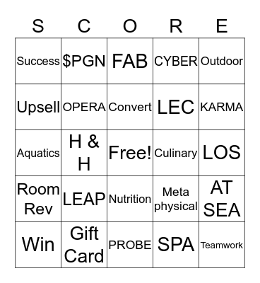 2020 RESERVATIONS BINGO Card