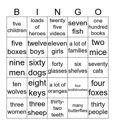 There are Bingo Card