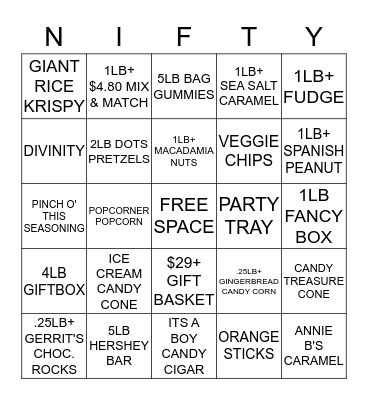 NIFTY BINGO Card
