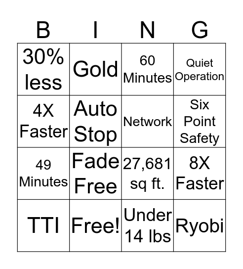 Hoover Commercial MPWR Cordless Bingo Card